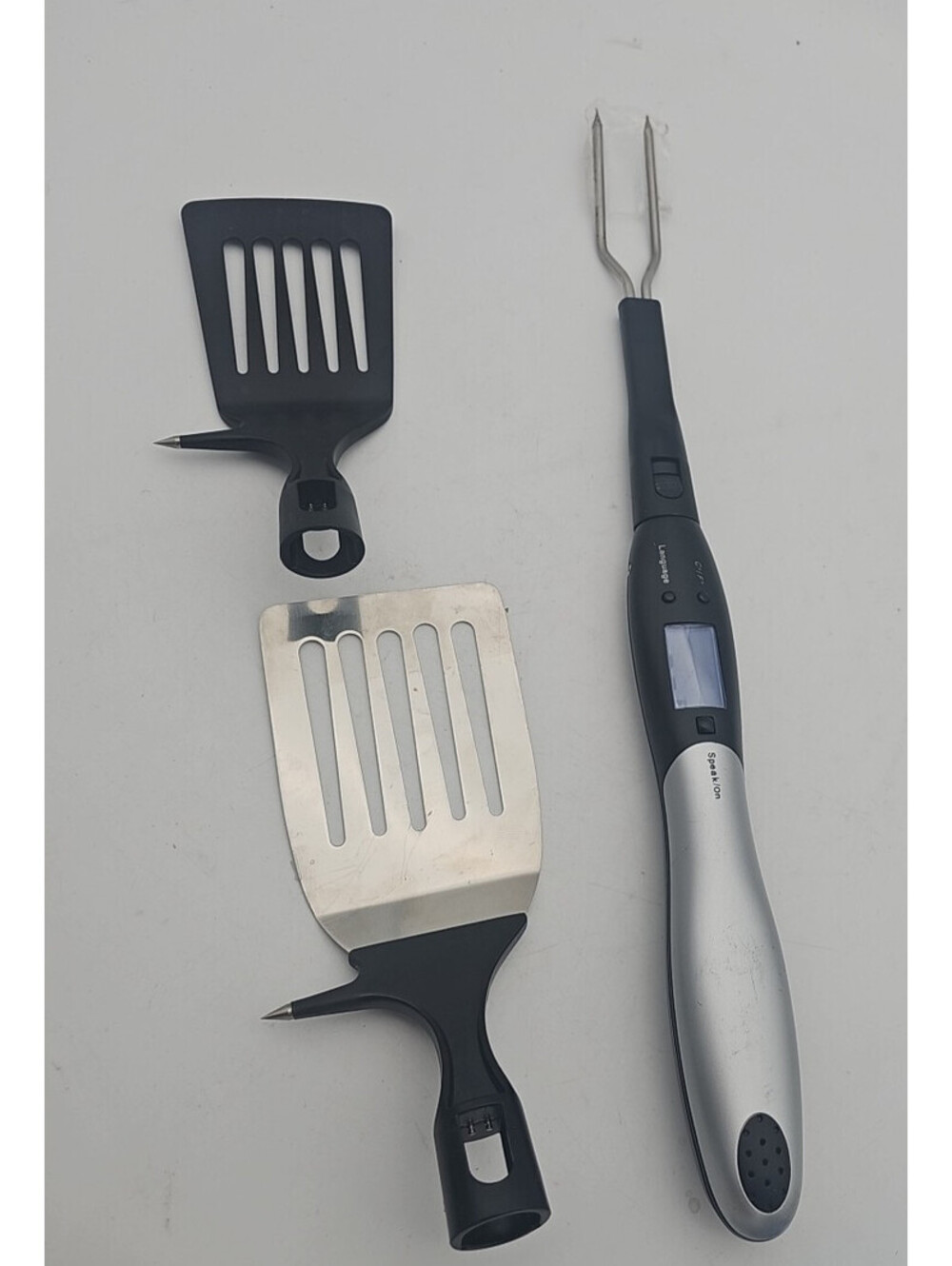 TruCook Thermo Spatula Fork Built In Thermometer Temperature Control Grill Works